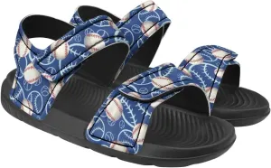 Kids Double Buckle Sandals Fashion Lightweight Non Slip Slides Shoe with Arch Support for Toddler Little Kids Black Sole
