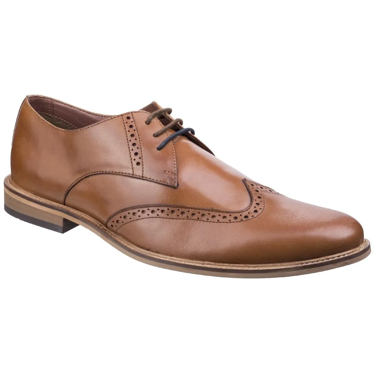 Lambretta Franky Brogue King Lace Shoe Tan