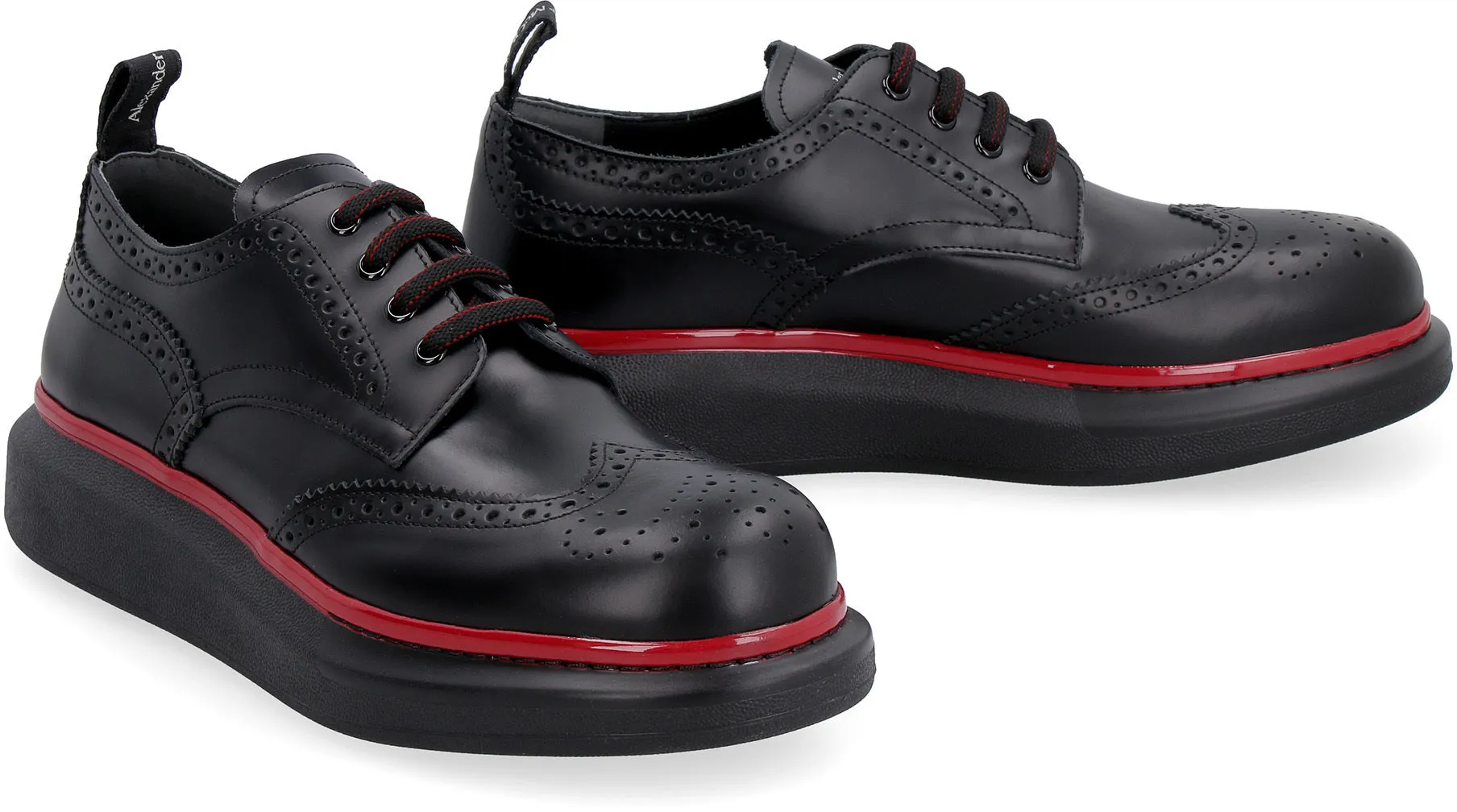 Leather brogue-shoes