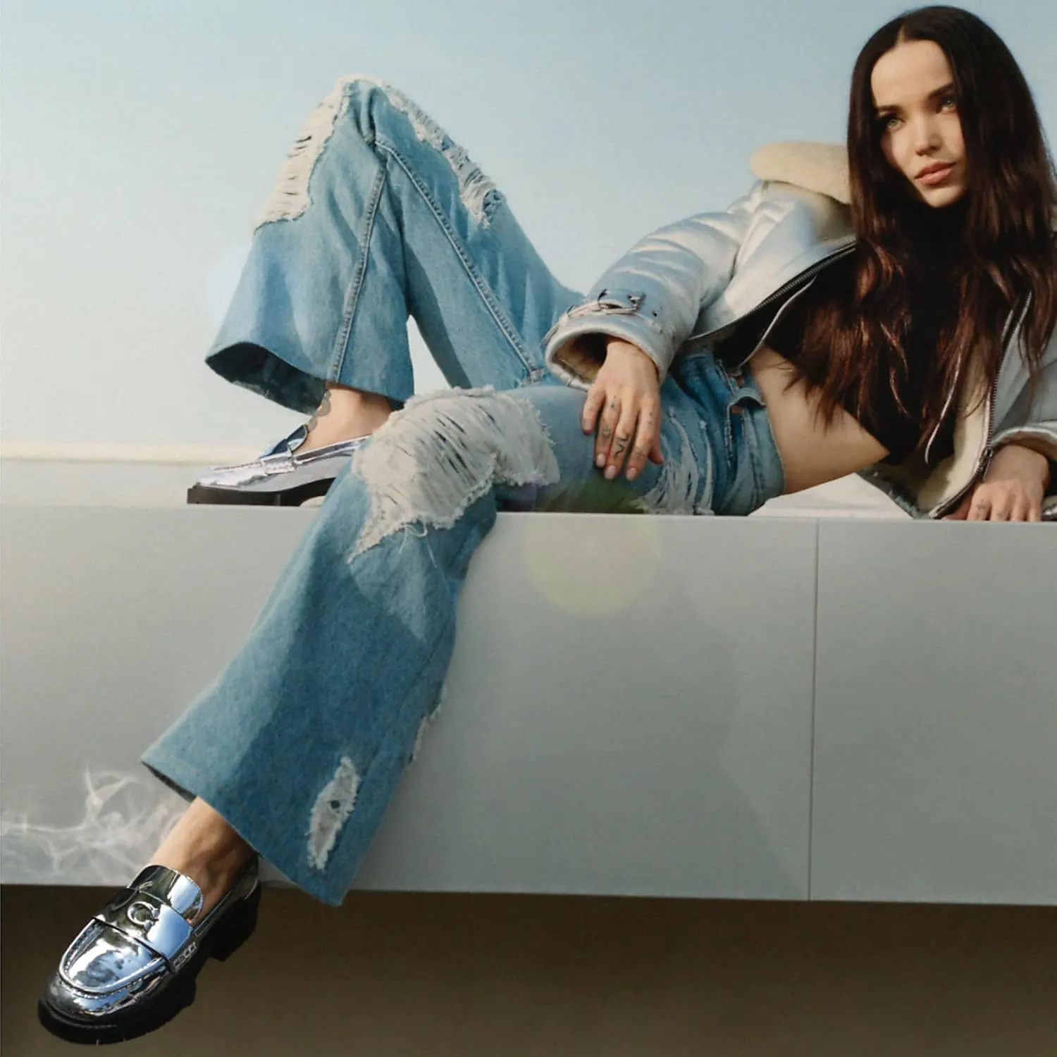 Levi's Women's Leah Metallic Leather Loafer