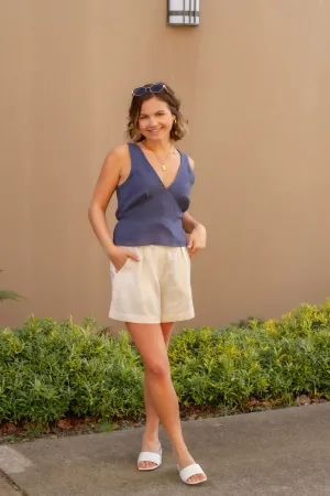 Linen Elasticated Short
