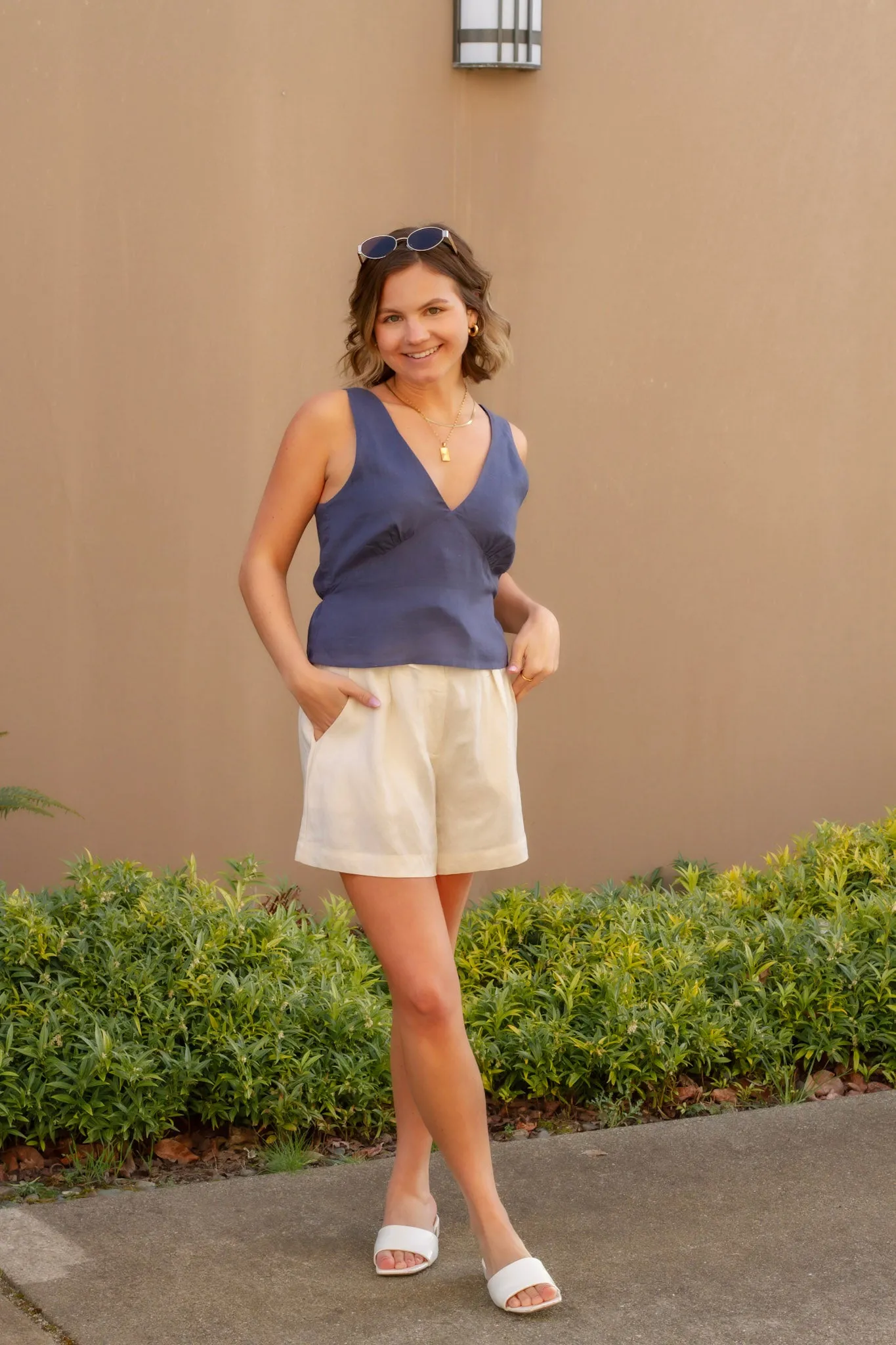 Linen Elasticated Short