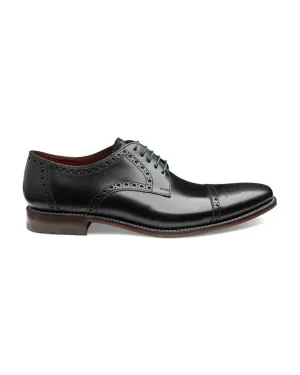 Loake Black Foley Derby Brogued Shoes