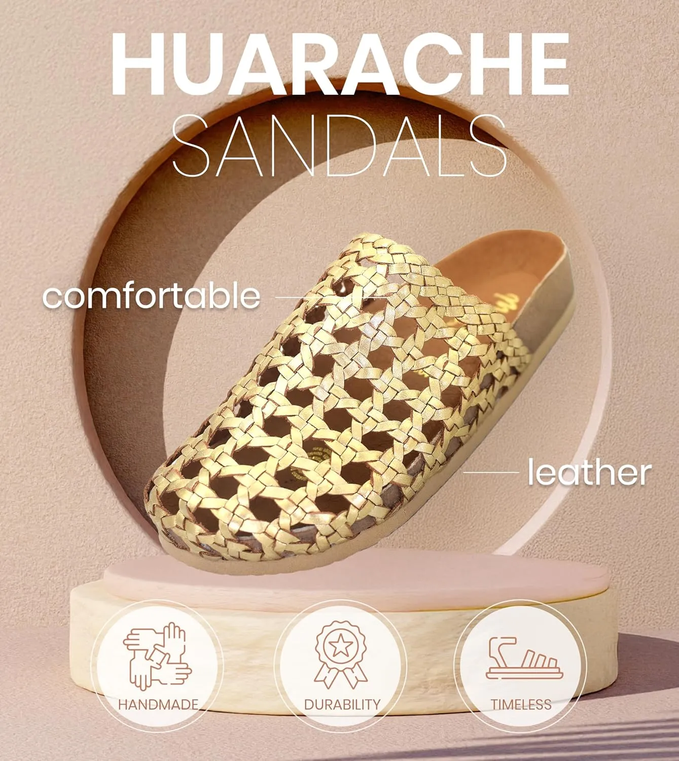 Macarena Collection Womens Shoes Leather Sandals for Women | Huarache Handmade Mexican Sandals Women | Comfortable & Stylish Womens Sandals 004