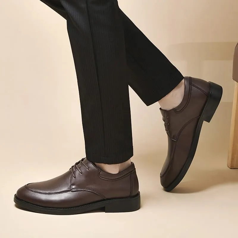 Men Oxford Shoes Classic Lace Up Evening Cap Toe Design Vegan Leather Anti-Slip Non Slip Office Business