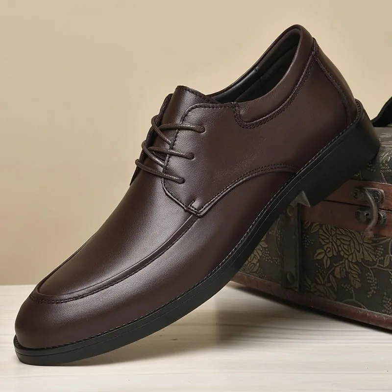 Men Oxford Shoes Classic Lace Up Evening Cap Toe Design Vegan Leather Anti-Slip Non Slip Office Business