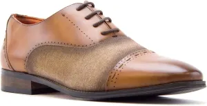 Men's D-582 Baker Derby Cap Toe Lace Up Combined Dress Shoes