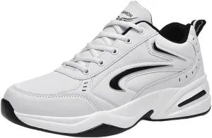 Men's Fashion Sneaker Air Cushion Running Shoes for Men Athletics Non Slip Soft Sole Work Gym Sport Cross Trainer Tennis Shoes Lace-Up Lightweight Walking Shoe