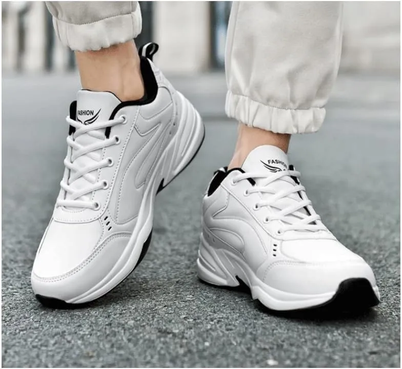 Men's Fashion Sneaker Air Cushion Running Shoes for Men Athletics Non Slip Soft Sole Work Gym Sport Cross Trainer Tennis Shoes Lace-Up Lightweight Walking Shoe