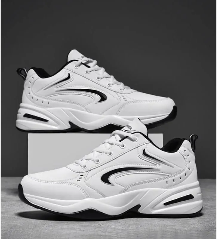 Men's Fashion Sneaker Air Cushion Running Shoes for Men Athletics Non Slip Soft Sole Work Gym Sport Cross Trainer Tennis Shoes Lace-Up Lightweight Walking Shoe