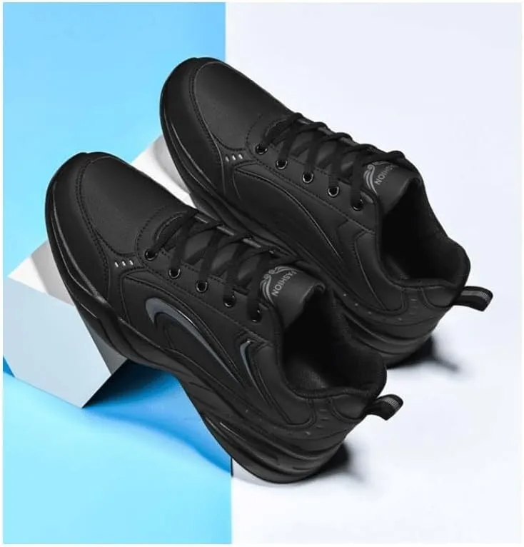 Men's Fashion Sneaker Air Cushion Running Shoes for Men Athletics Non Slip Soft Sole Work Gym Sport Cross Trainer Tennis Shoes Lace-Up Lightweight Walking Shoe