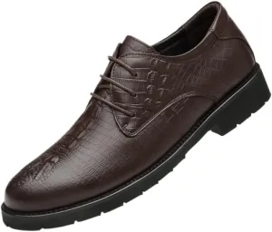 Men's Genuine Leather Wingtip Oxford Shoes - Non-Slip Waterproof Business Derby Shoes for Formal and Casual Wear
