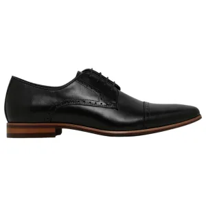 Mens Julius Marlow Lotus Formal Dress Work Black Leather Lace Up Shoes