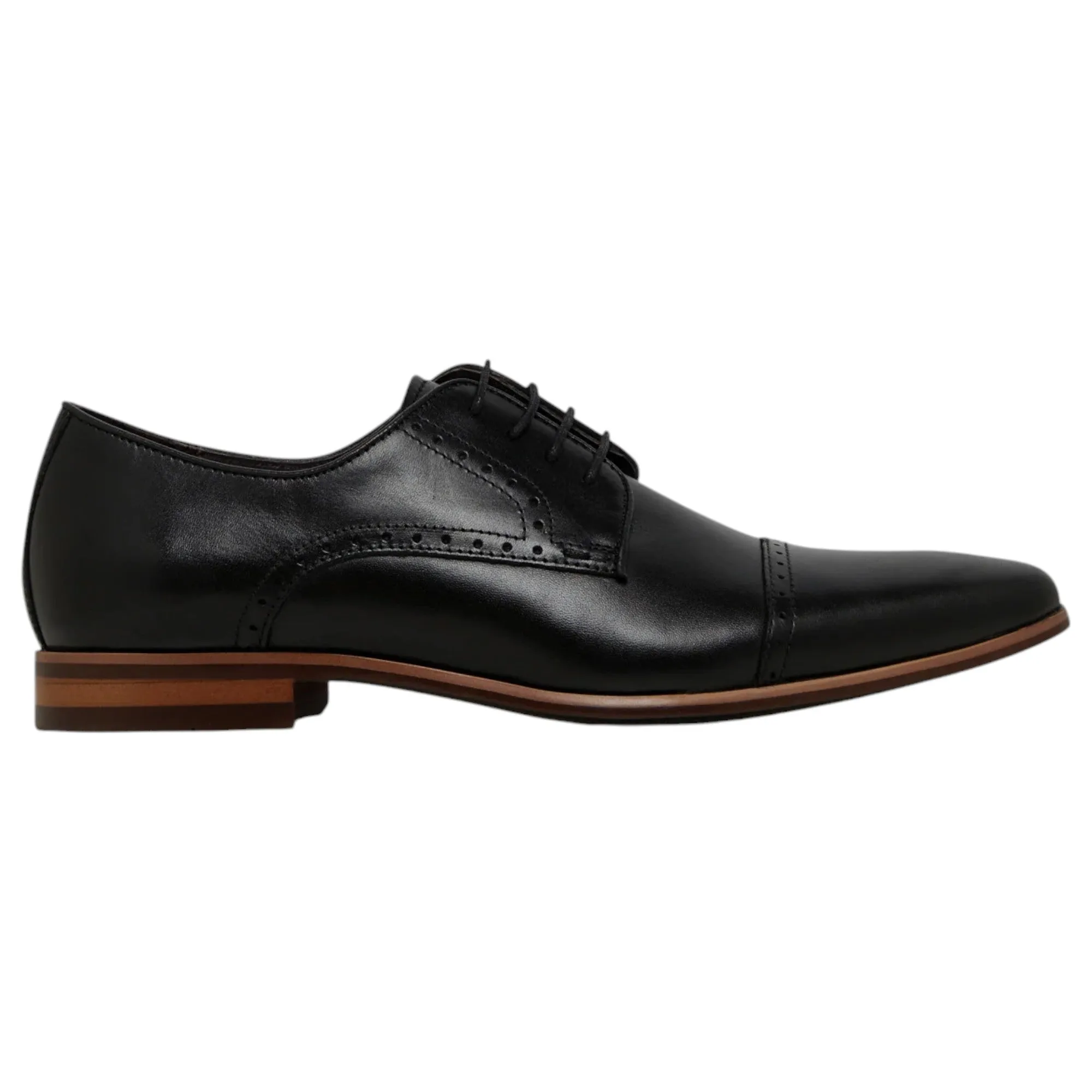 Mens Julius Marlow Lotus Formal Dress Work Black Leather Lace Up Shoes