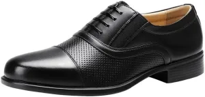 Mens Oxfords Dress Shoes Genunie Leather Modern Brogues Oxford Fashion Business Casual Derby Prom Wedding Suit Shoes for Summer Outdoor Driving & Walking