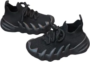 Mens Walking Sneakers Road Running Shoes Knitted Breathable Cross Trainer Shoes Individual Non-Slip 450 Gym Jojjing Shoes for Men Black