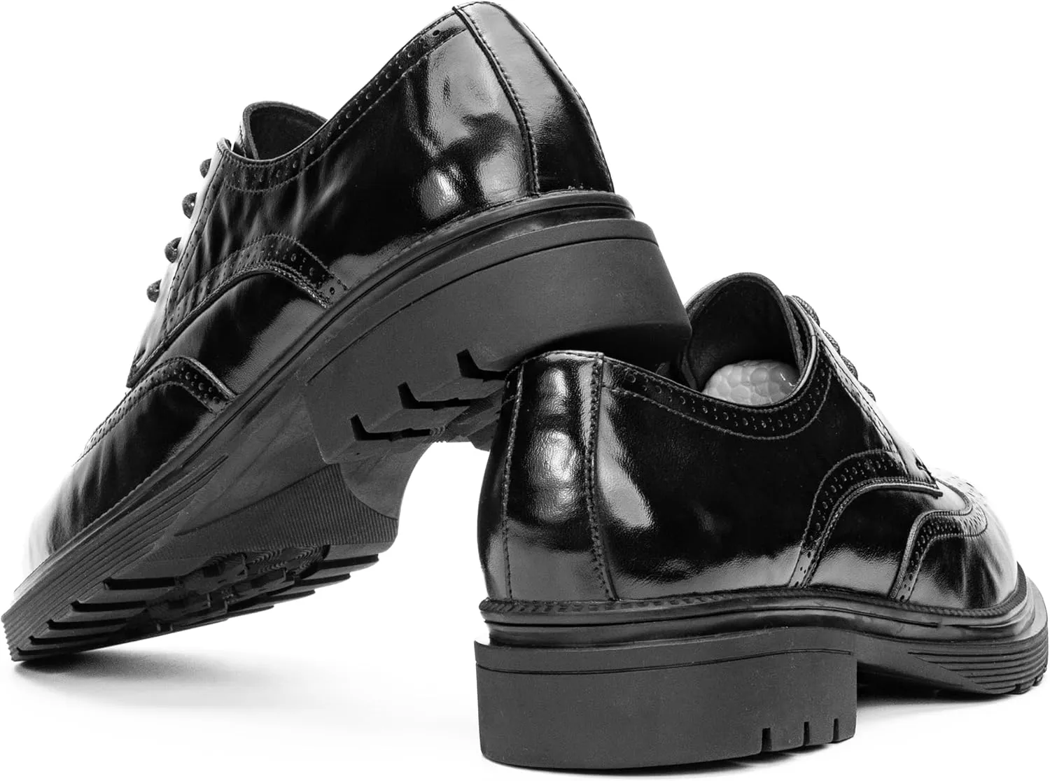 Men’s Wingtip Brogue Dress Shoes – Genuine Leather Oxford Shoes for Men with Classic Perforated Detailing, Cushioned Insole & Non-Slip Rubber Sole – Formal Business Derby Style