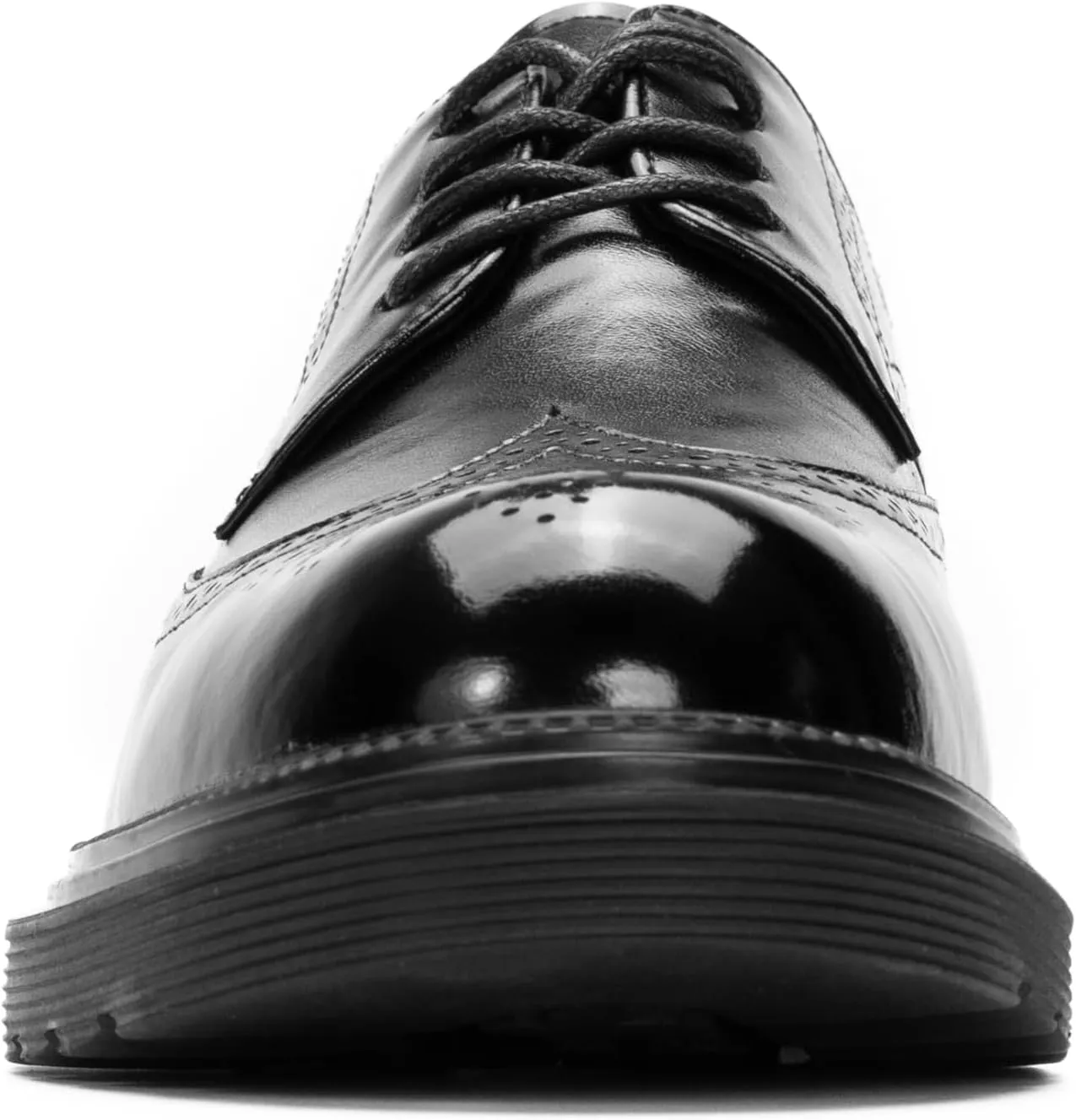 Men’s Wingtip Brogue Dress Shoes – Genuine Leather Oxford Shoes for Men with Classic Perforated Detailing, Cushioned Insole & Non-Slip Rubber Sole – Formal Business Derby Style