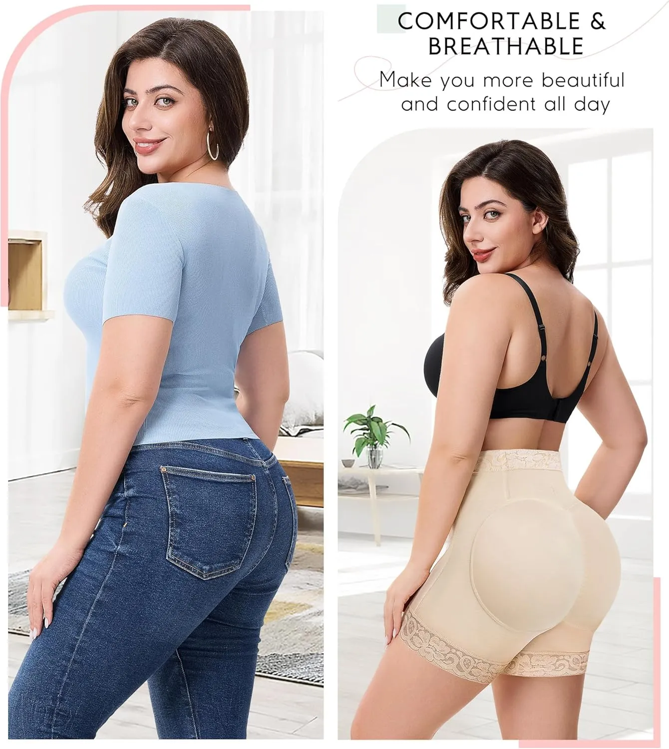 MERYOSZ Tummy Control Panties Butt Lifting Shapewear Shorts for Women Zipper Body Shaper Shorts Thigh Slimmer Underwear