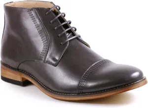 Metrocharm MC115 Men's Lace Up Cap Toe Dress Ankle Chukka Oxford Boot