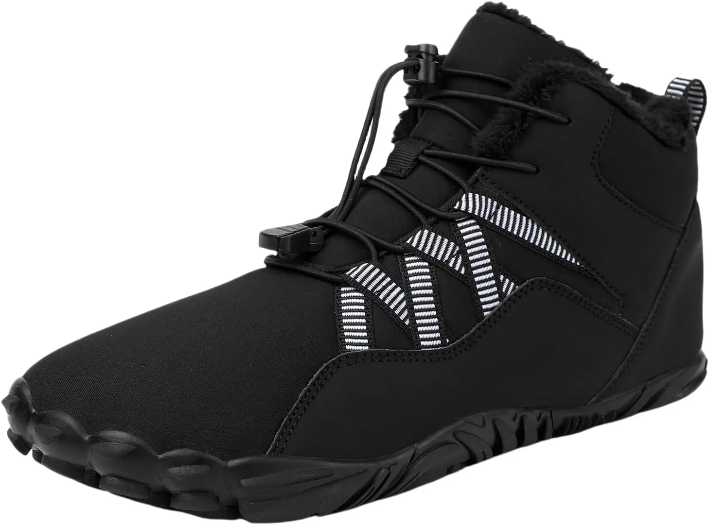 Mmoneyake Winter Snow Shoes for Women Men Warm Fur Lined Waterproof Snow Sneakers Minimalist Boot Barefoot Warm Ankle Booties Hiking Trekking Boots Comfortable Outdoor Anti Slip Shoes 2025
