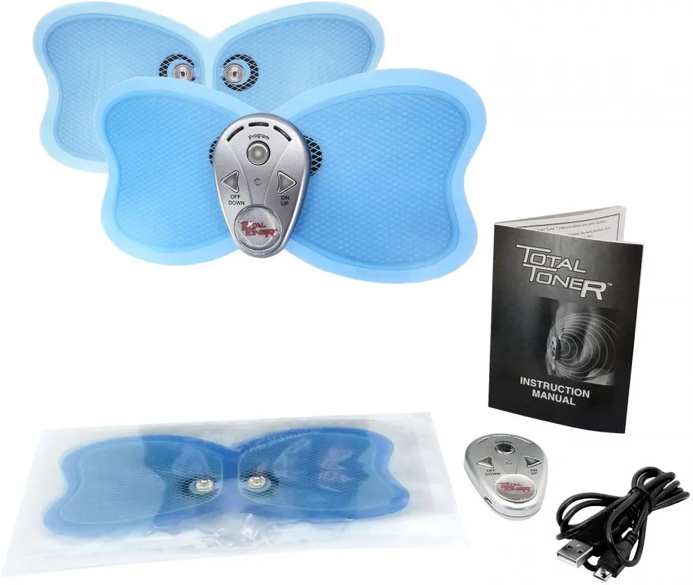 New Best Seller TOTAL TONER ABS Stimulator, EMS Abdominal Toning device, Rechargeable Wireless EMS Muscle Stimulator, FDA Cleared, Abs trainer, USB Charging, Muscle Pulse trainer, body, abdominal muscle toner