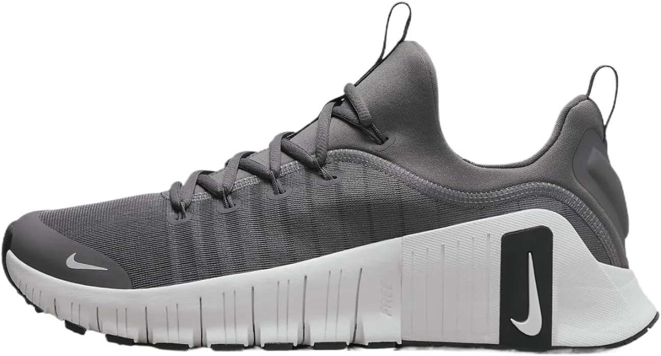 Nike Free Metcon 6 Men's Workout Shoes (HM3754-002, Gunsmoke/Black/White) Size 10