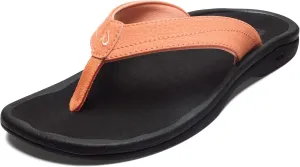 OLUKAI Ohana Women's Beach Sandals, Water Resistant Flip Flops, Arch Support & Comfort Fit, Lightweight & Durable, Enhanced Grip & Traction