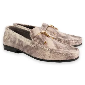 Pelle Line -3218 Python Buckle Loafer-Tan Multi
