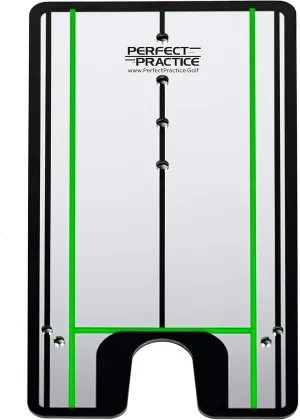 PERFECT PRACTICE Golf Putting Mirror – Reflective Alignment Aid for Accuracy & Form – Portable Golf Training Mirror with Travel Case for Indoor & Outdoor Use - Golfing Gifts for Men