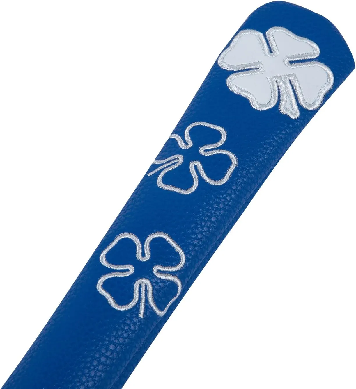 PU Leather Golf Alignment Stick Cover Headcover Lucky Clover Pattern Training Aid Case Golf Indicator Rod Holder Club Protector with Liner Velvet for Aiming Exercise