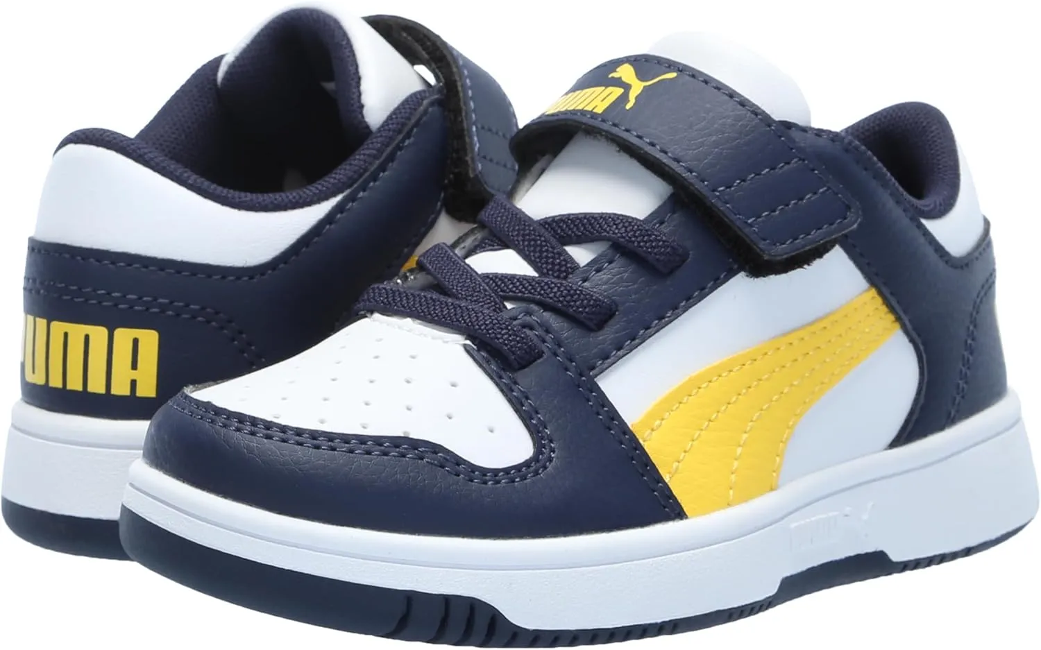 PUMA Unisex-Child Rebound Layup Hook and Loop Sneaker