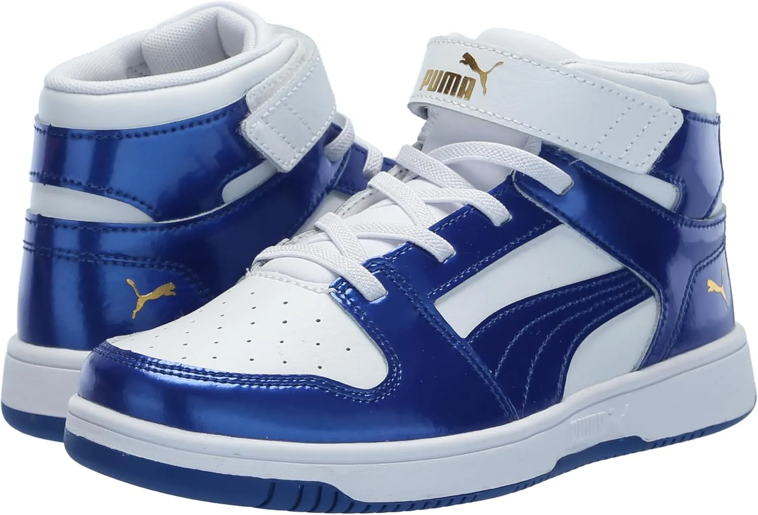 PUMA Unisex-Child Rebound Layup Synthetic Leather Hook and Loop Sneaker