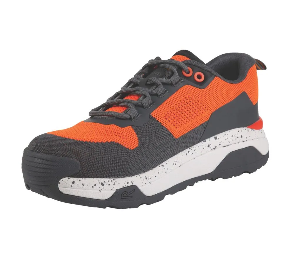 Regatta Crossfort S1 Safety Trainer Metal Free   Safety Boots Flame Orange/Gun Metal Size 12