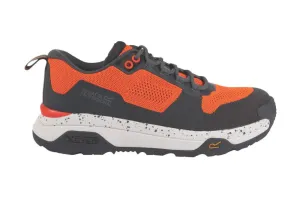 Regatta Crossfort S1 Safety Trainer Metal Free   Safety Boots Flame Orange/Gun Metal Size 9