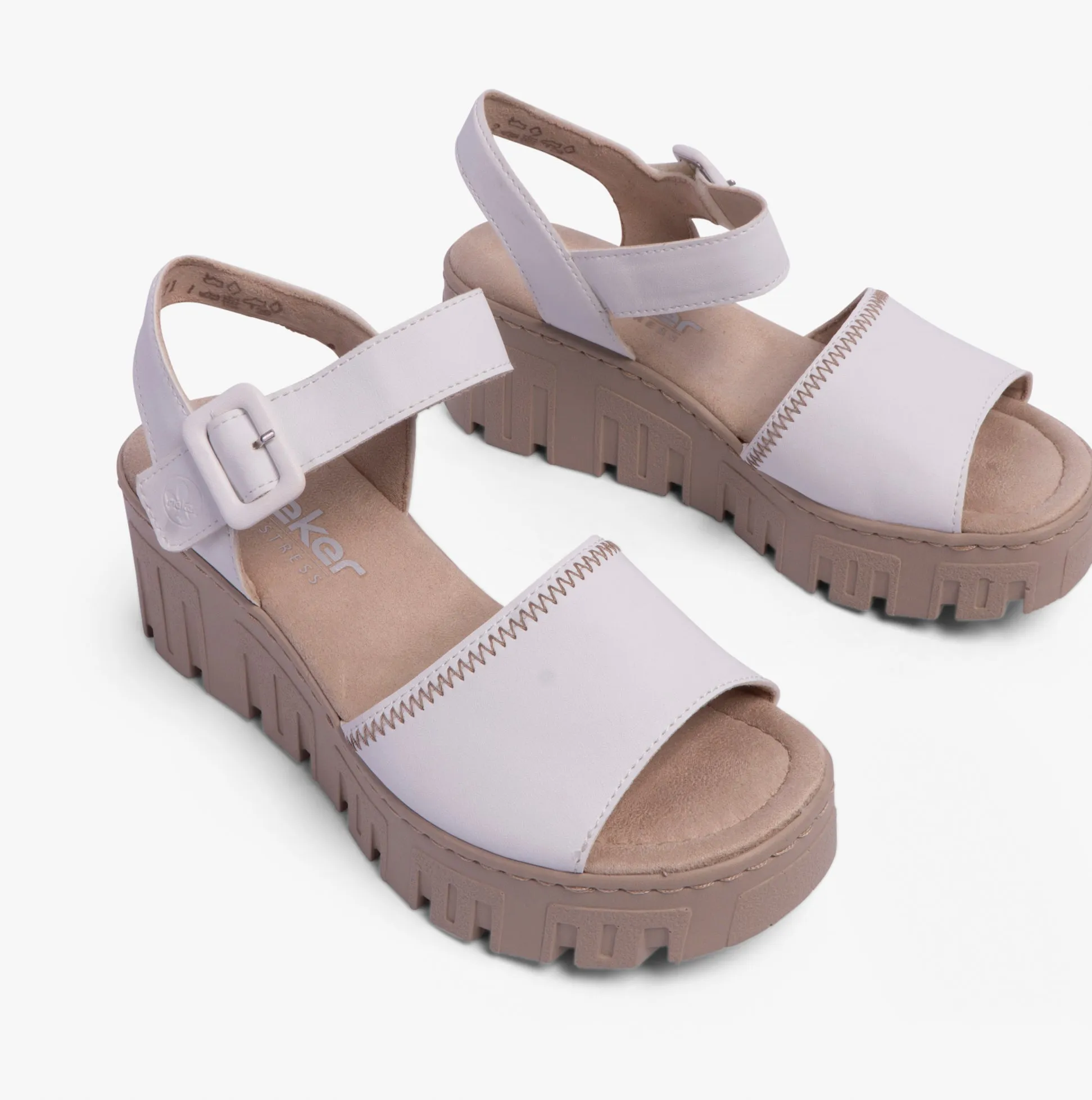 Rieker 68057-80 Womens Sandals White