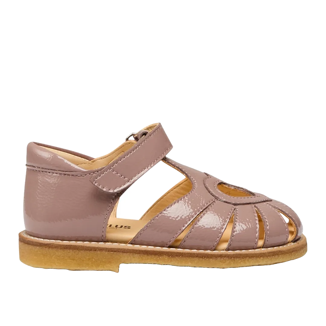Sandal with heart detail and velcro closure