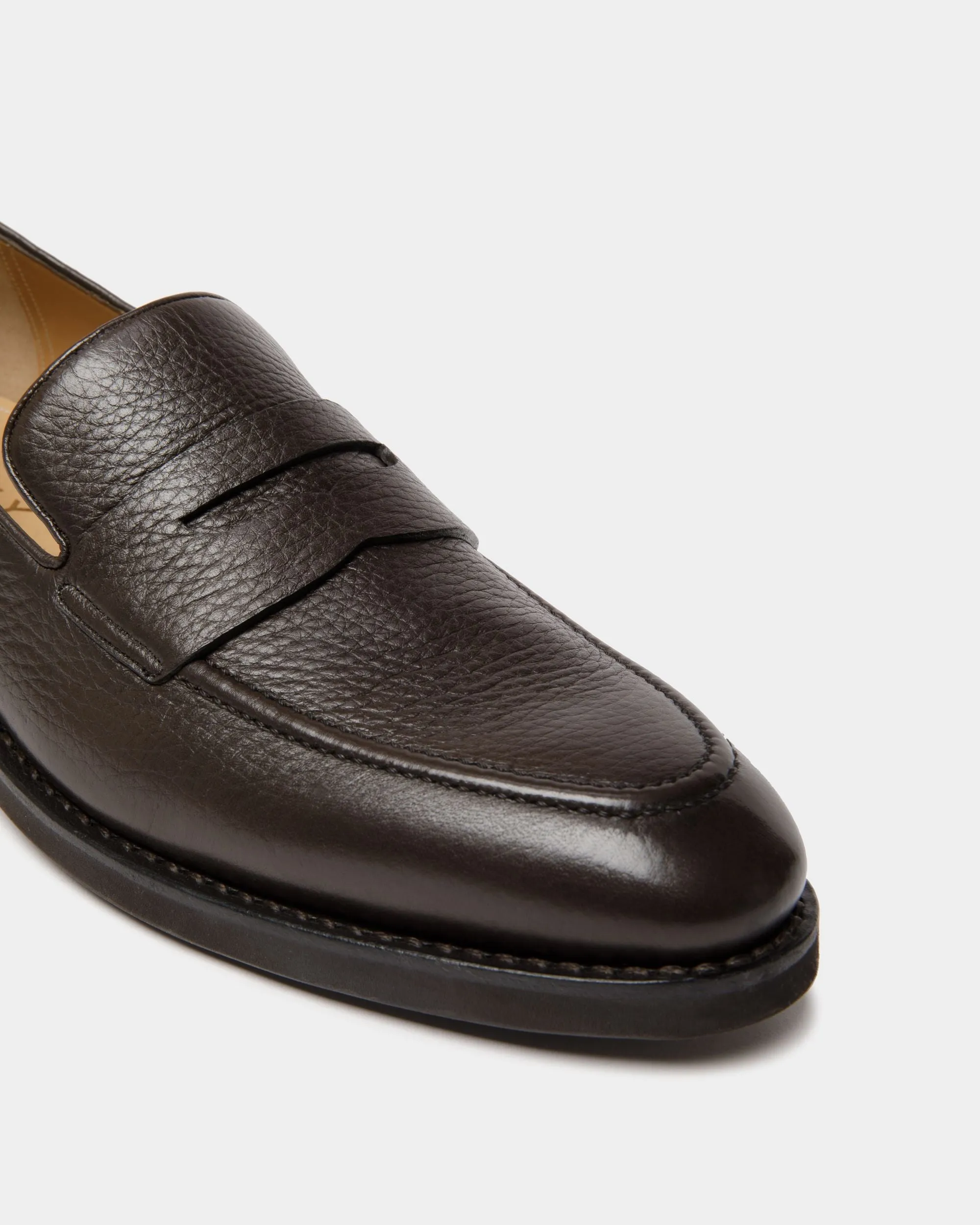 Scribe Un Loafer in Ebano Deer Leather