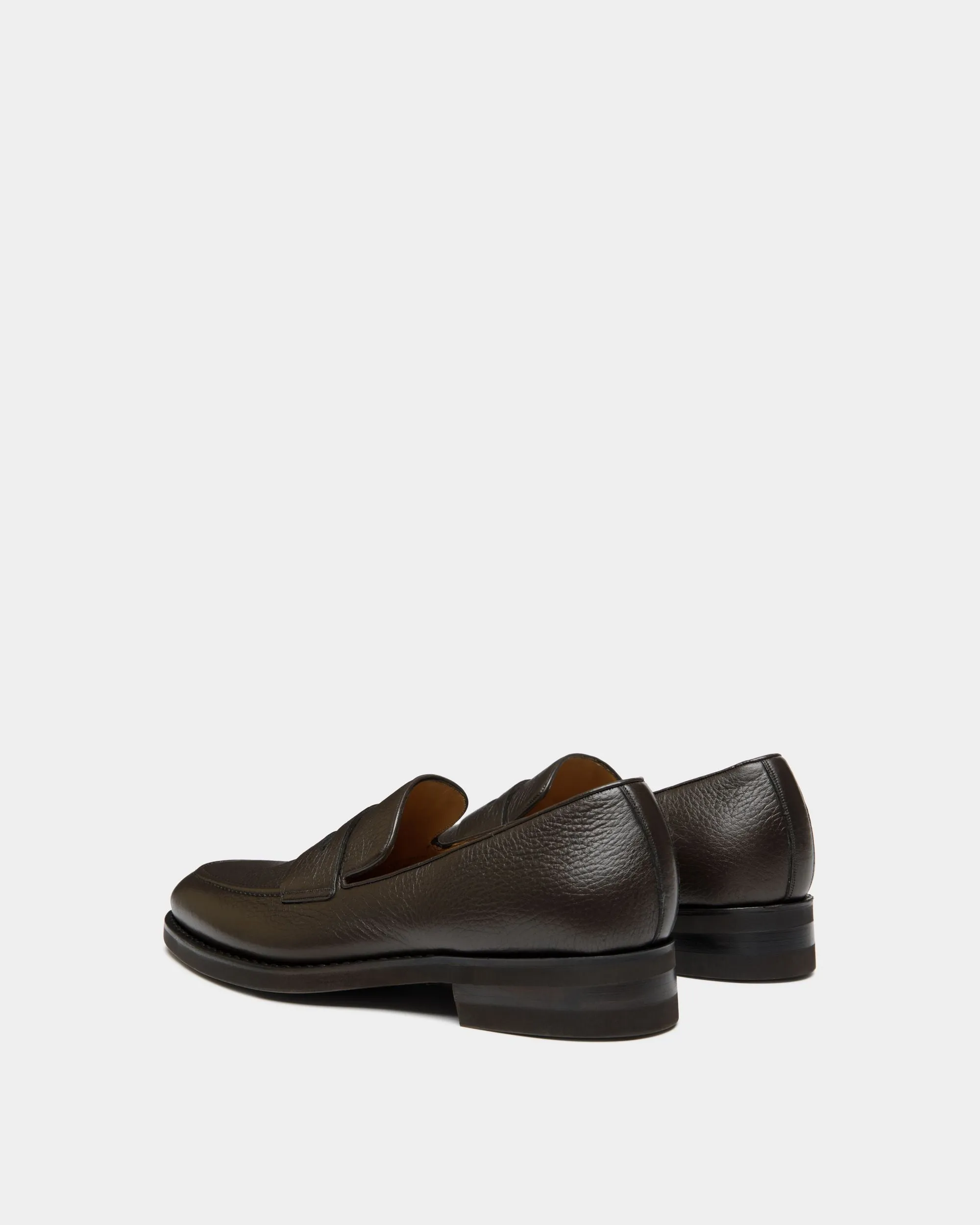 Scribe Un Loafer in Ebano Deer Leather