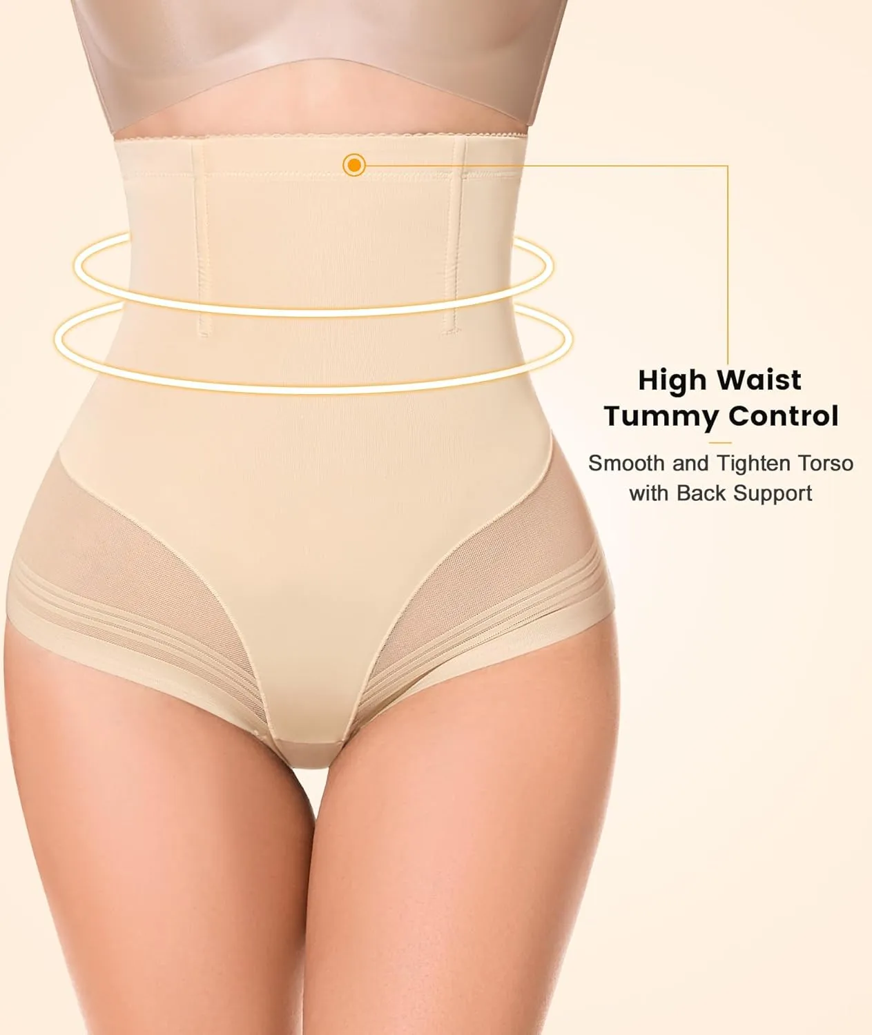 SIMIYA Tummy Control Shapewear for Women High Waist Trainer Shaping Underwear Panties Stomach Compression Body Shaper Girdle