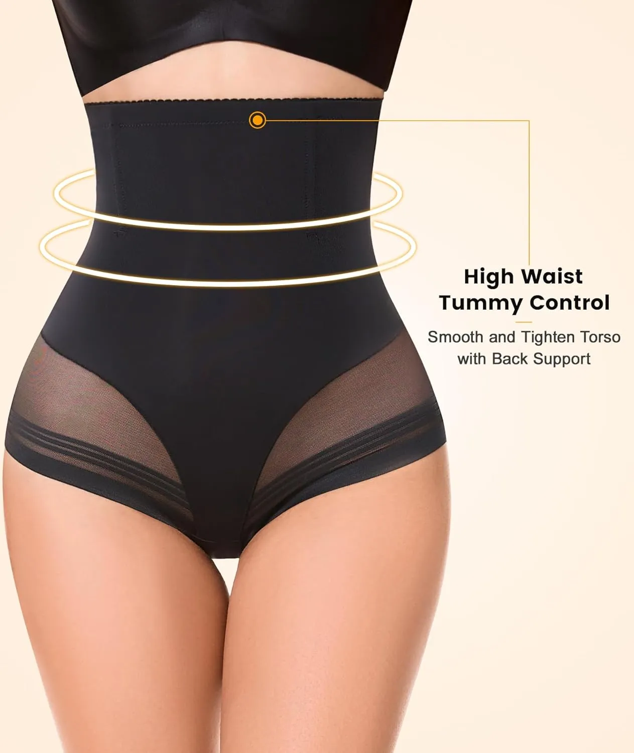 SIMIYA Tummy Control Shapewear for Women High Waist Trainer Shaping Underwear Panties Stomach Compression Body Shaper Girdle