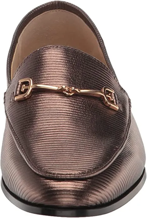 Stacked Affordable luxury Edelman Toe Heel On Loafers Sam Supportive Slip Almond Black Amethyst Loraine