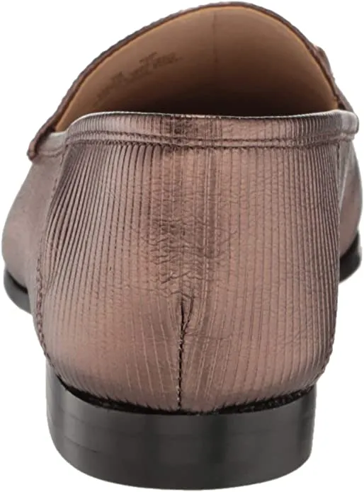Stacked Affordable luxury Edelman Toe Heel On Loafers Sam Supportive Slip Almond Black Amethyst Loraine