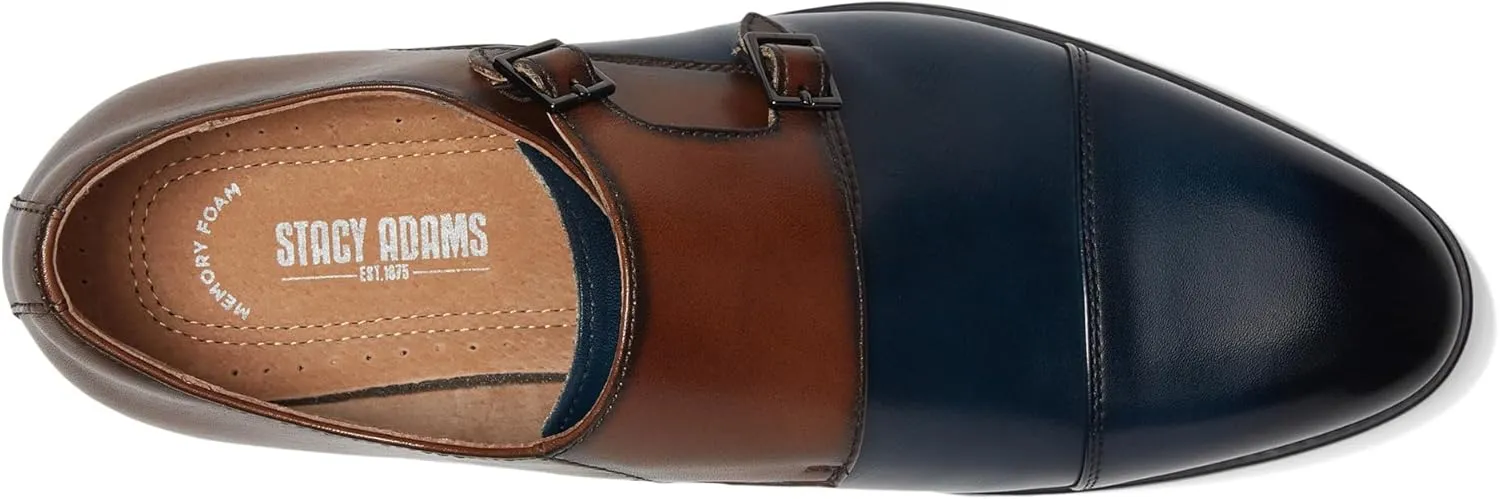 Stacy Adams Men's Raythorne Cap Toe Double Monk Strap Loafer