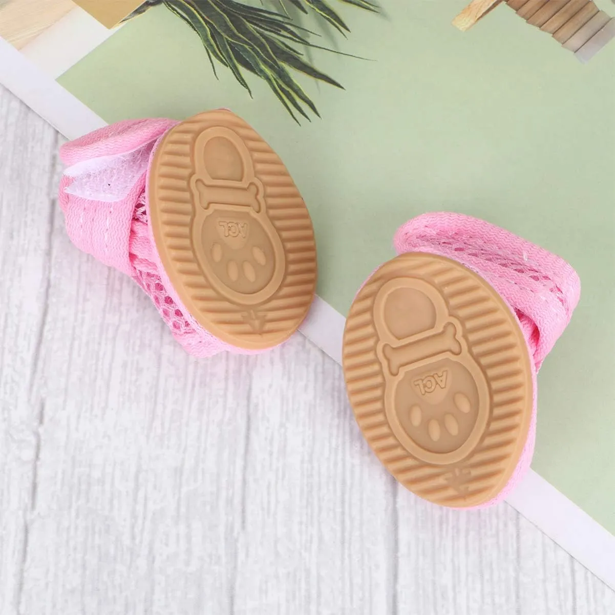 Summer Sandals Dog Sandals - Dog Shoes Dog Breathable Boots Pets Sandals Mesh - Dog Sneakers for Small Medium Large Dog, Pack of 4- Size XL Dog Sandals Blue Booties Dog Sandals