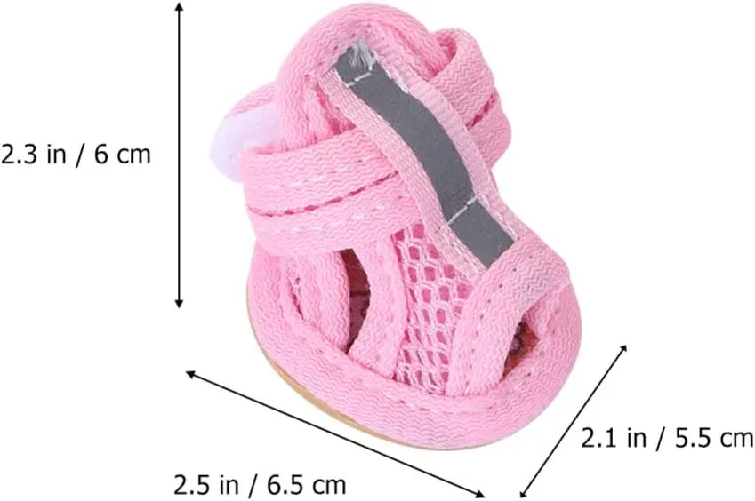 Summer Sandals Dog Sandals - Dog Shoes Dog Breathable Boots Pets Sandals Mesh - Dog Sneakers for Small Medium Large Dog, Pack of 4- Size XL Dog Sandals Blue Booties Dog Sandals