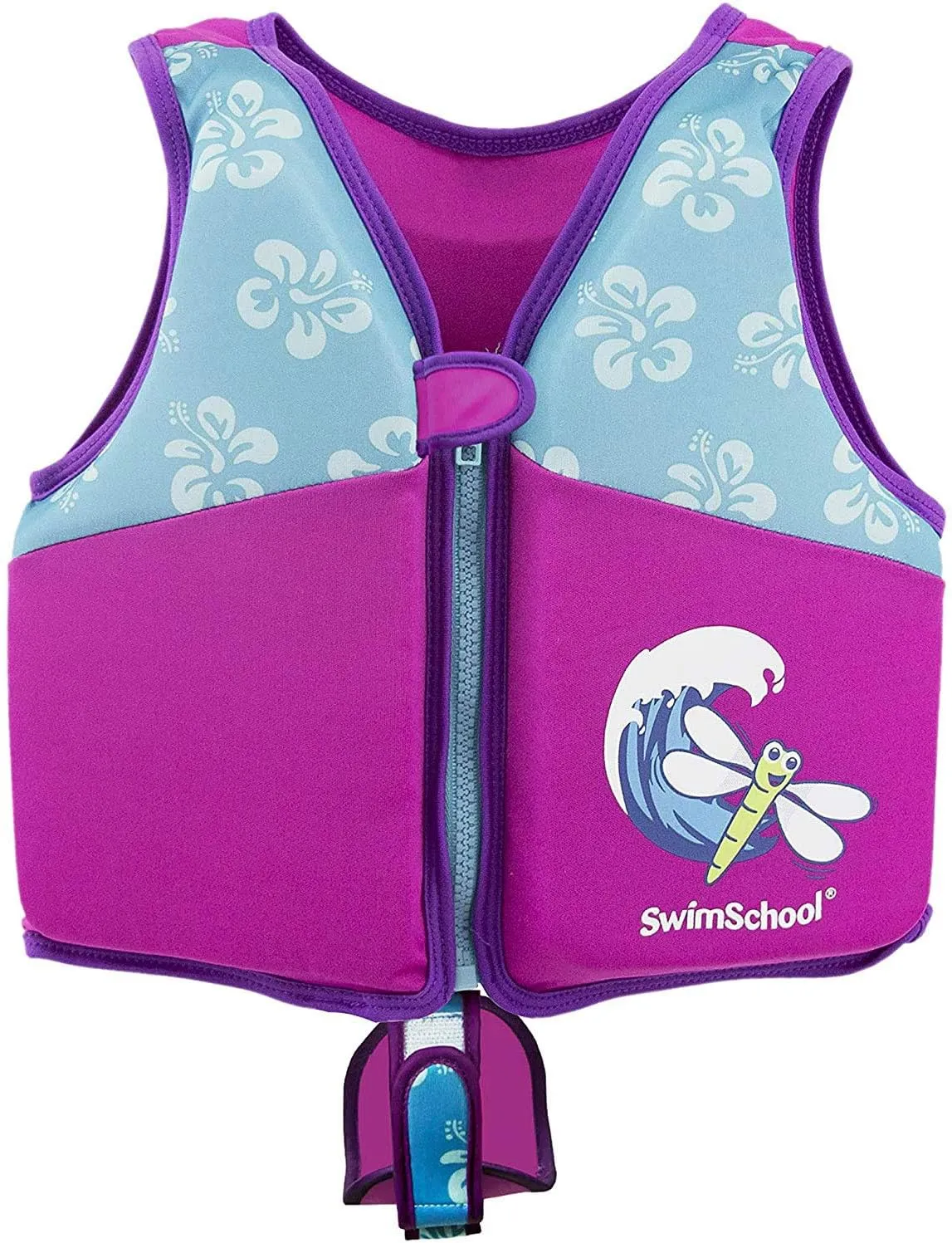 SwimSchool Kids Swim Trainer Vests for Toddlers Ages 2-6 – Boys/Girls – Multiple Colors/Styles – Learn to Swim Floaties