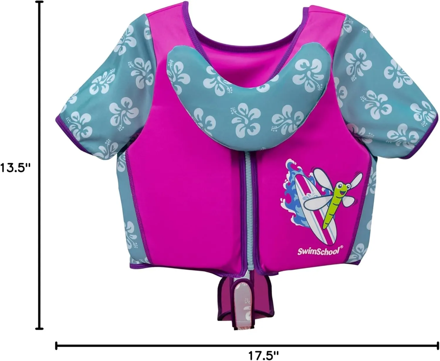 SwimSchool Kids Swim Trainer Vests for Toddlers Ages 2-6 – Boys/Girls – Multiple Colors/Styles – Learn to Swim Floaties