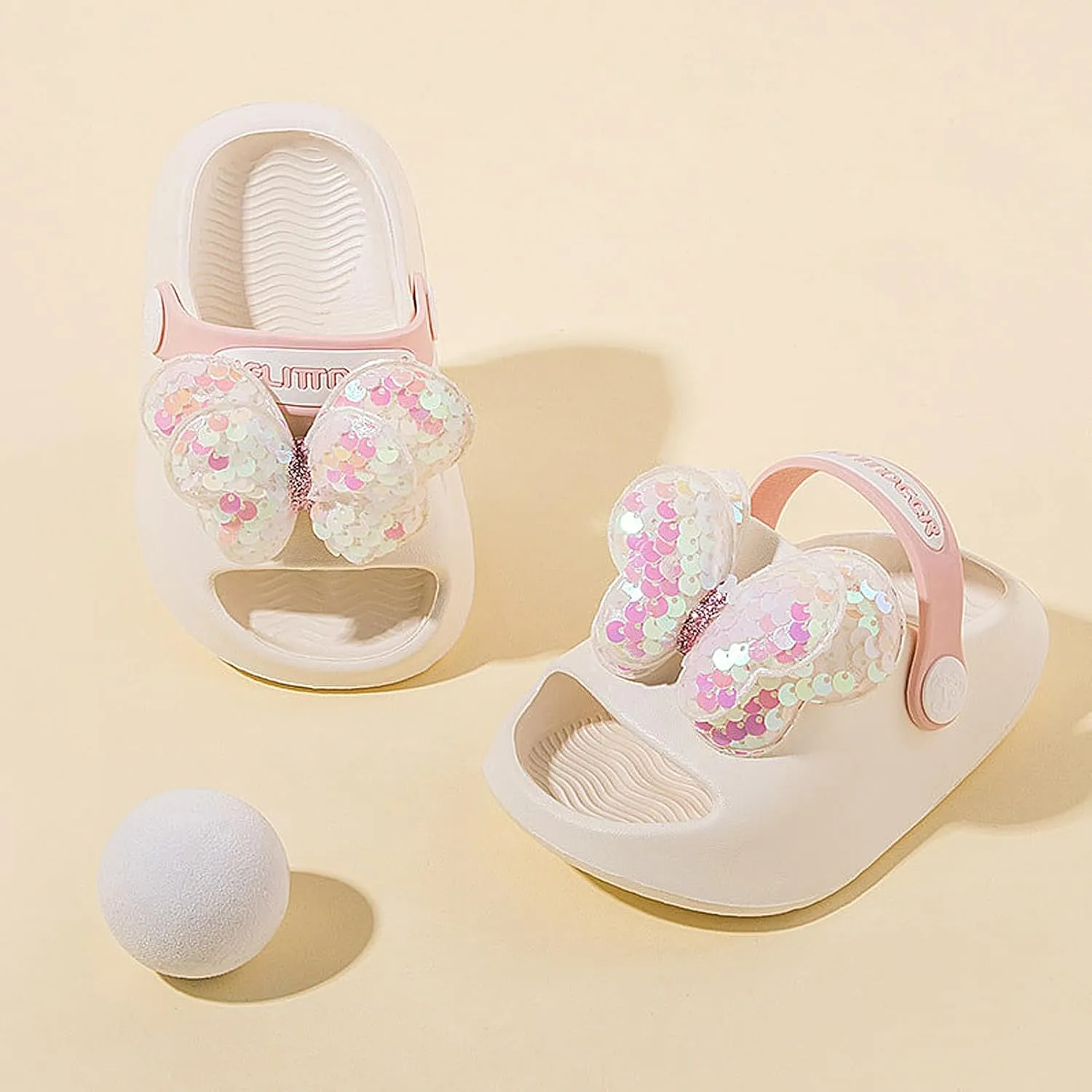 techcity Toddler Little Kids Slide Sandals Cute Summer Shower Beach Pool Slippers Thick Sole Slip On Sandals Water Shoes with Backstrap Boys Girls Clogs