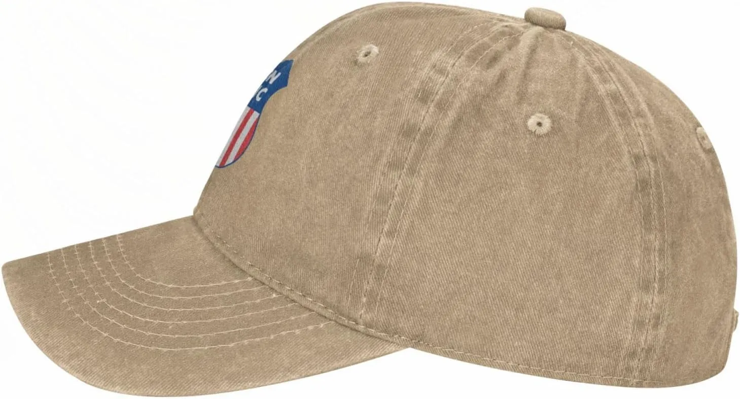 Union Pacific Railroad Denim Trucker Hat Baseball Cap for Men Or Women Cowboy